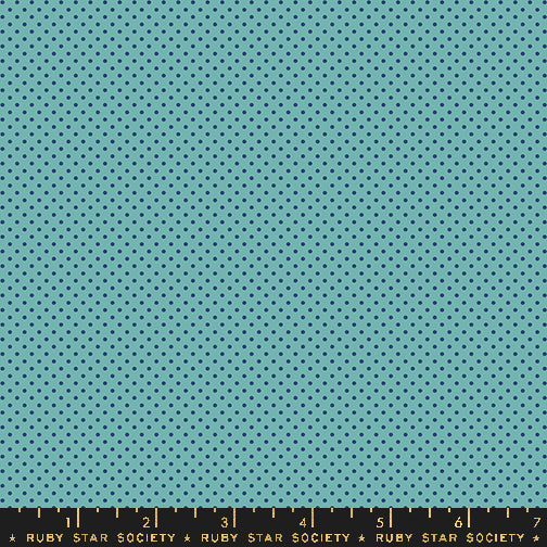 PREORDER ITEM - EXPECTED MARCH 2025: ooh Lucky Lucky by Alexia Marcelle Abegg of Ruby Star Society MIni Dot Turquoise    RS4102.18 Cotton Woven Fabric