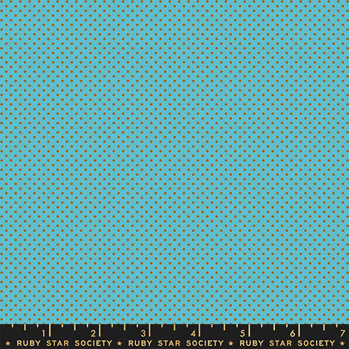 PREORDER ITEM - EXPECTED OCTOBER 2025: Catnap by Alexia Marcelle Abegg of Ruby Star Society Mini Dot Turquoise    RS4102.24 Cotton Woven Fabric