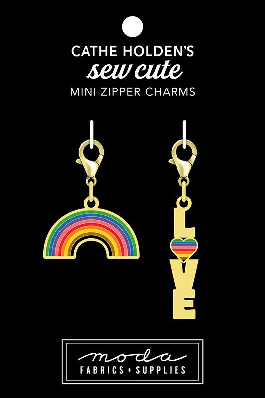 Zipper Pulls Mini Rainbow Love by Cathe Holden Zip Pulls CH145 Zipper