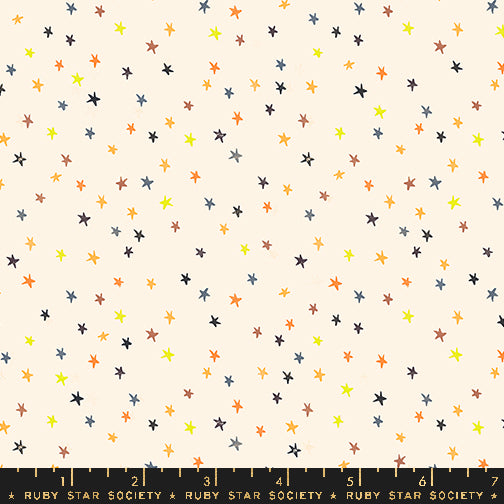 PREORDER ITEM - EXPECTED JULY 2024: Good Spirits by Ruby Star Society MIni Starry Halloween Rainbow    RS5142.11 Cotton Woven Fabric