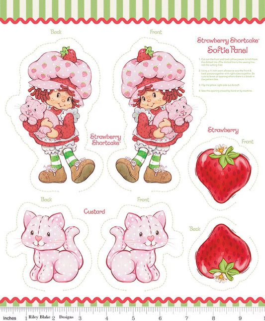 Preorder November 2026: The World of Strawberry Shortcake Softie Panel P18567-PANEL