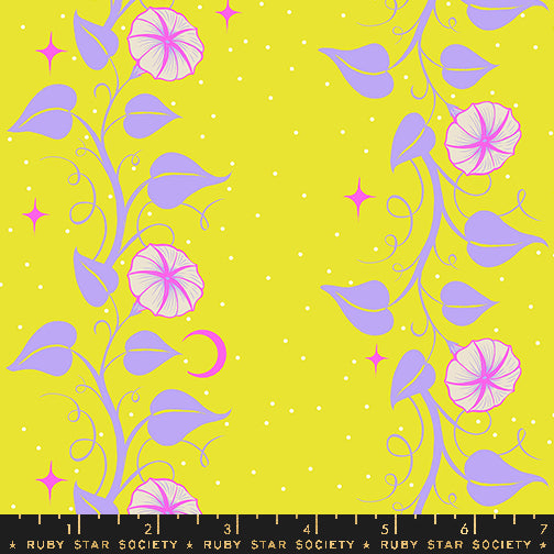 Glow Garden by Sarah Watts of Ruby Star Society Moon Vines Citron    RS2114.14 Cotton Woven Fabric
