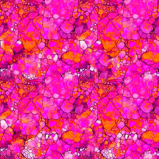 Night Flight by Morris Creative Group Mosaic Pink 30756P Cotton Woven Fabric