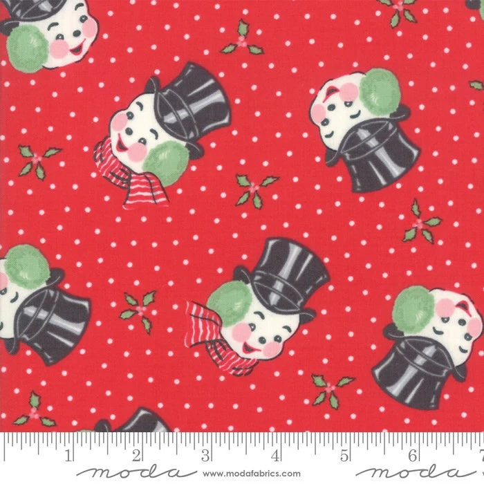 Sweet Christmas by Urban Chiks Mr. Snowman Peppermint    31152.12 Cotton Woven Fabric