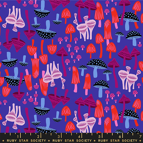 PREORDER ITEM - EXPECTED OCTOBER 2025: Hello Alice by Sarah Watts of Ruby Star Society Mushroom Blacklight    RS2124.14 Cotton Woven Fabric