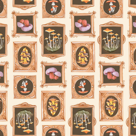 Forager by Rae Ritchie Mushroom Gallery Cream ST-DRR3035CREAM Cotton Woven Fabric
