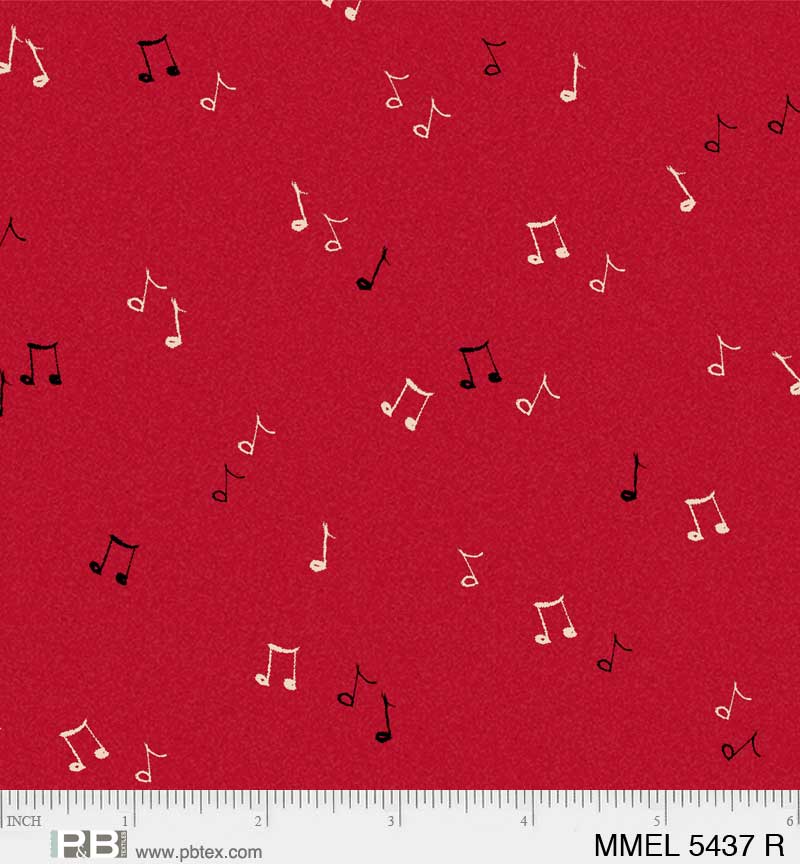 Merry Melody by Lesa Marino Music Notes Allover    MMEL5437R Cotton Woven Fabric