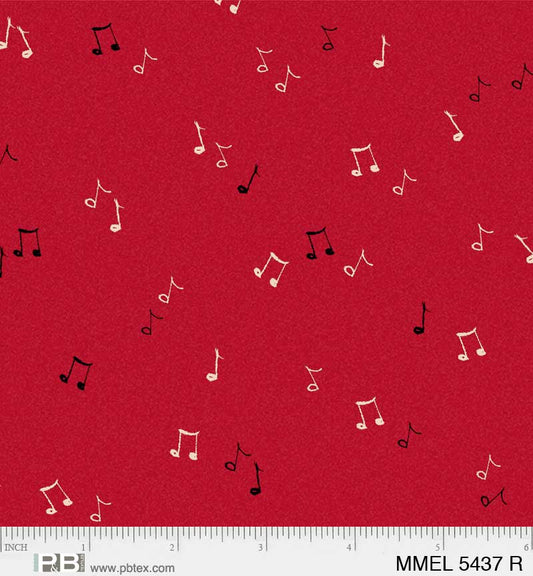 PREORDER ITEM- EXPECTED JUNE 2024: Merry Melody by Lesa Marino Music Notes Allover    MMEL5437R Cotton Woven Fabric