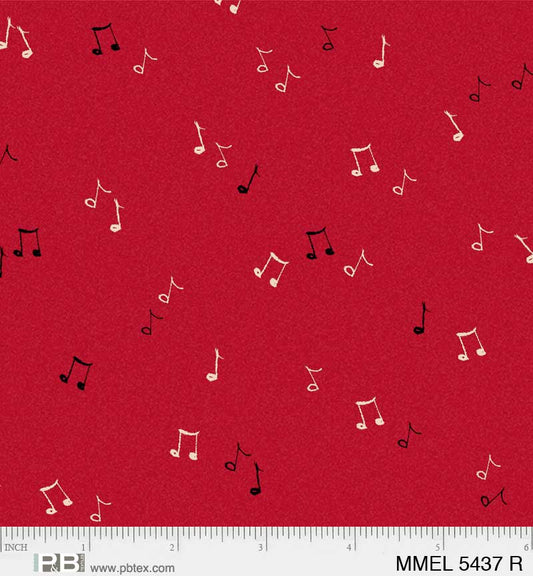 Merry Melody by Lesa Marino Music Notes Allover    MMEL5437R Cotton Woven Fabric