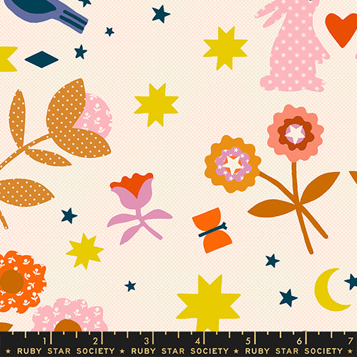 PREORDER ITEM EXPECTED IN MARCH 2026: Mystic Fable by Alexia Marcelle Abegg of Ruby Star Society Mystic Fable Natural    RS4144.11. Cotton Woven Fabric