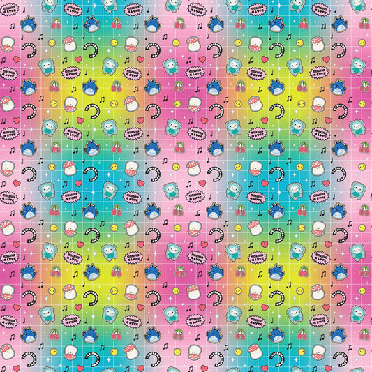 PREORDER ITEM-EXPECTED APRIL 2026: Squishmallows Joyful Squad Toss Multi SQ 1028-10 Cotton Woven