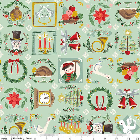 Preorder May 2027: Carol Bless Us Mint Sparkle SC19051-MINT by Jill Howarth