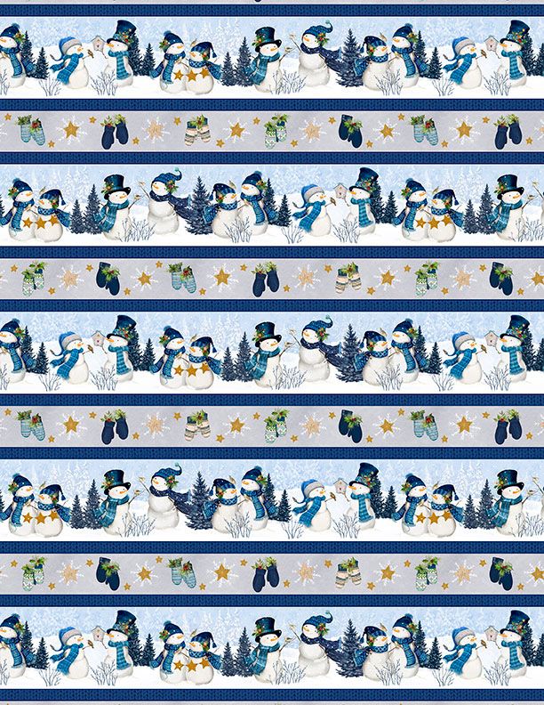 Preorder June 2026: Let It Snow-Man Repeating Stripe Multi 27752-941 by Danielle Leone