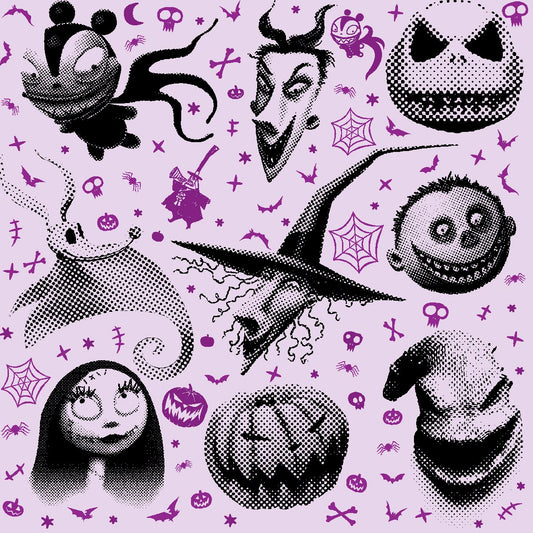 Licensed Prints Nightmare Before Christmas Characters Packed 80160-A62078 Cotton Woven Fabric