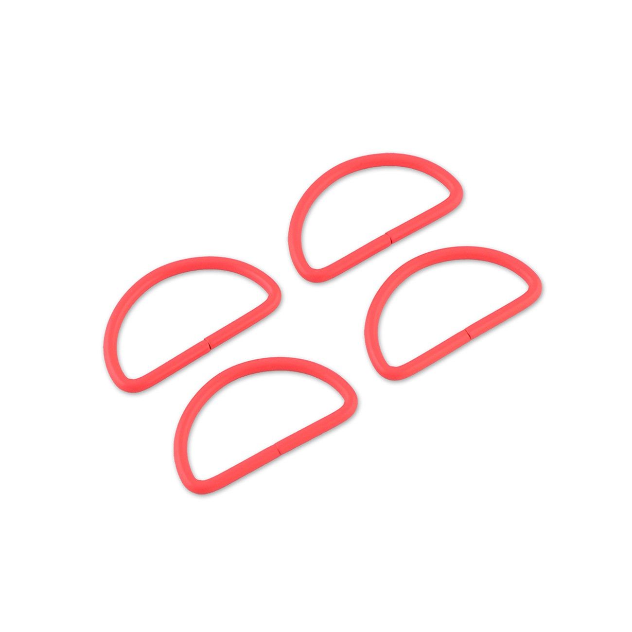 Preorder November 2026: Tula Pink Sallie Tomato: Four Neon Coral 1 1/2" D-Rings STS182NC