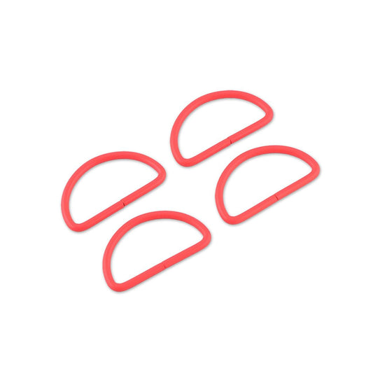 Preorder November 2026: Tula Pink Sallie Tomato: Four Neon Coral 1 1/2" D-Rings STS182NC