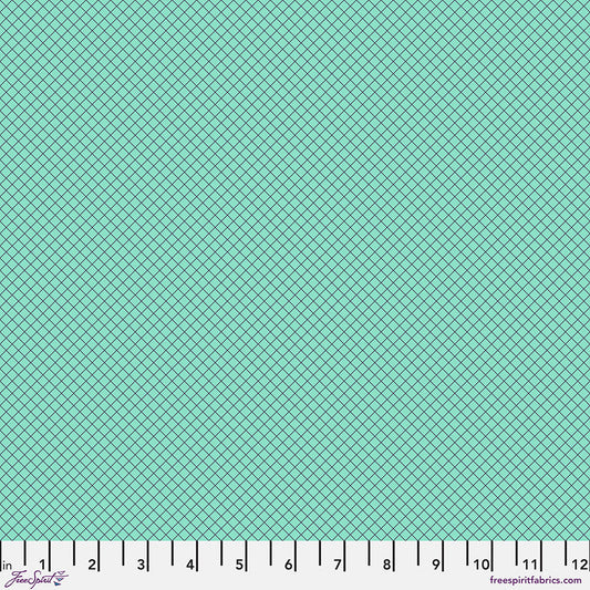 Tula Pink’s New True Colors 2025 On the Grid Raindrop    PWTP255.RAINDROP Cotton Woven Fabric