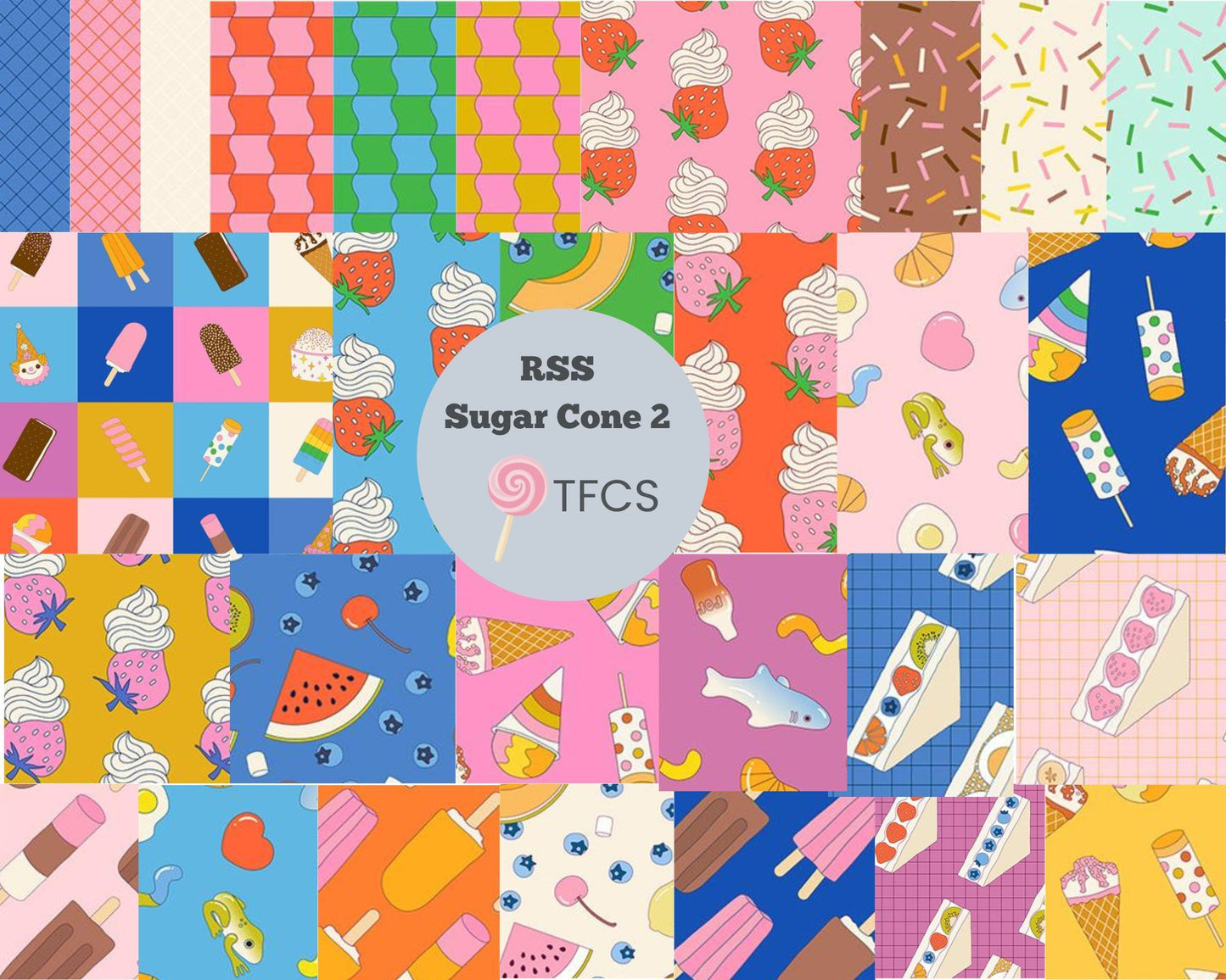 Preorder December 2026: Sugar Cone 2 FY Bundle of 28 Prints Plus 1 Panel by Kimberly Kight of RSS