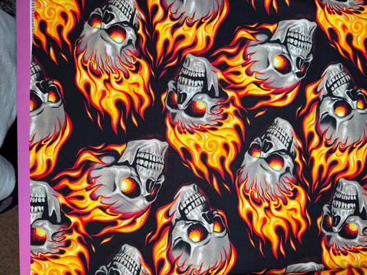 Alexander Henry Skulls on Fire Orange Hotheads 8668