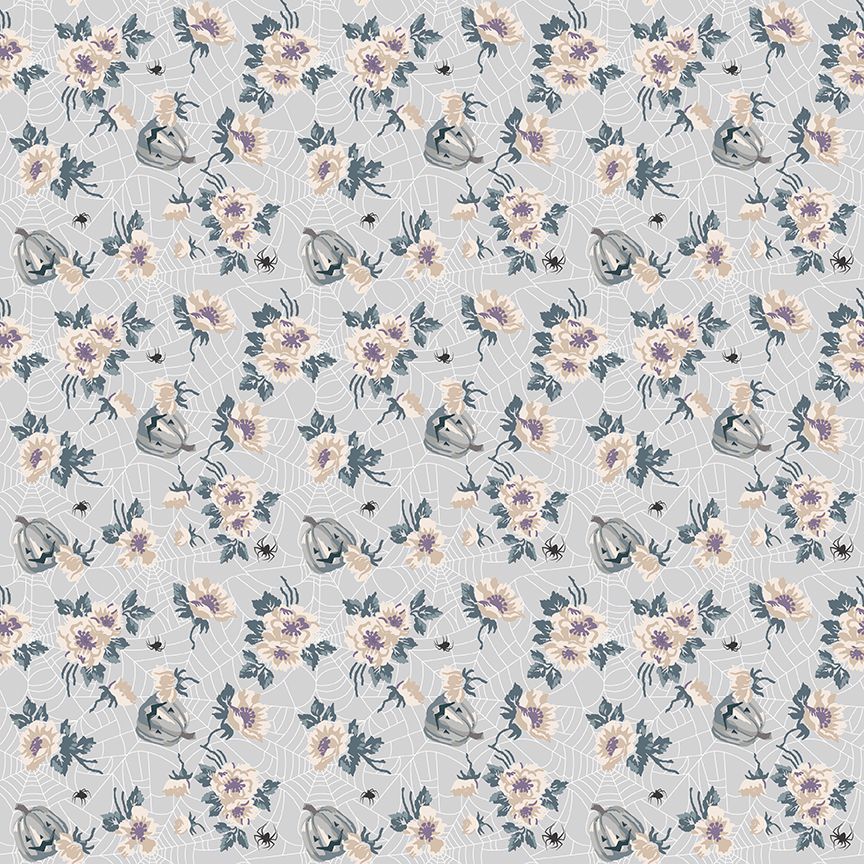 Preorder Apr 2027: Cobweb Cottage Mums and Pumpkins Silver C19081-Silver