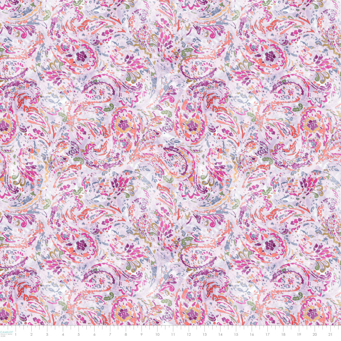 PREORDER ITEM - EXPECTED DECEMBER 2024: Daphne Paisley Swirls Multi    21231301-01 Cotton Woven Fabric