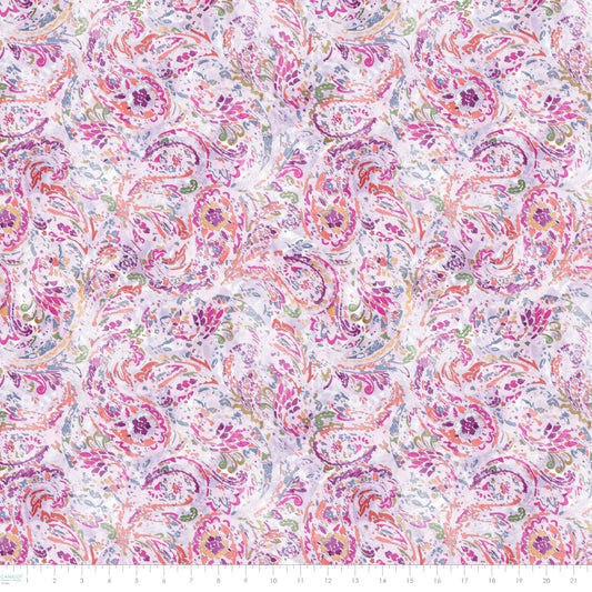 Daphne Paisley Swirls Multi 21231301-01 Cotton Woven Fabric
