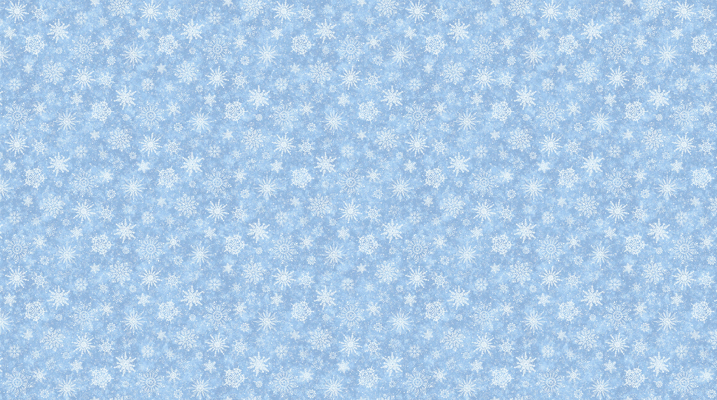 All That Glitters by Simon Treadwell Snowflakes Pale Blue    27043G-41 Cotton Woven Fabric