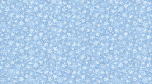 All That Glitters by Simon Treadwell Snowflakes Pale Blue    27043G-41 Cotton Woven Fabric