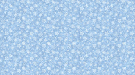 All That Glitters by Simon Treadwell Snowflakes Pale Blue    27043G-41 Cotton Woven Fabric