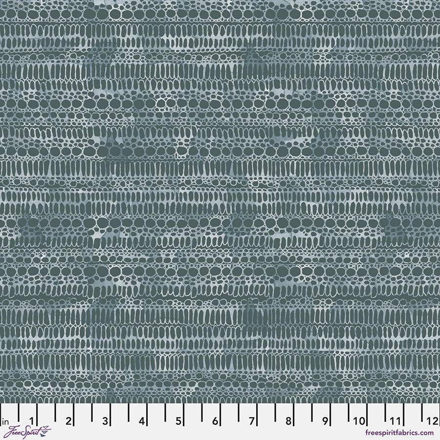 Brushstrokes by Shell Rummel Pebble Silver Blue Large    PWSR090.SILVERBLUE Cotton Woven Fabric