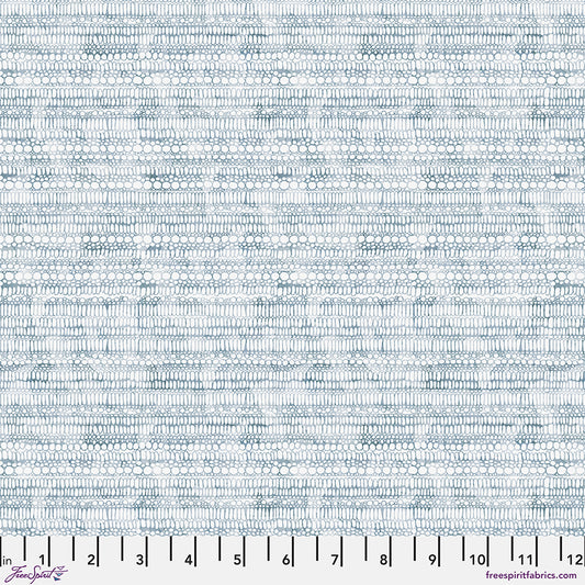 Brushstrokes by Shell Rummel Pebble Stone Blue Small PWSR091.STONEBLUE Cotton Woven Fabric