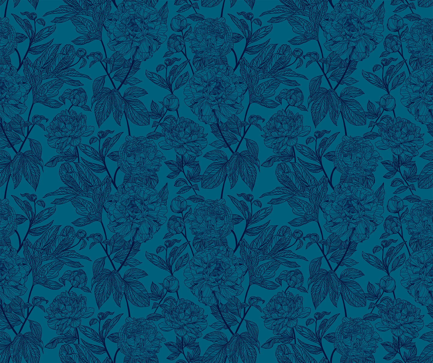 PREORDER ITEM - EXPECTED MARCH 2025: Indelible by Anna Maria Textiles Peony Ocean    AMT1003-47L Cotton Woven Fabric