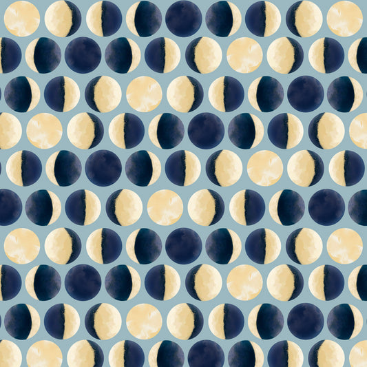 Celestial Seasons by Jacqueline Wild Phases of the Moon CSEA5991-T Cotton Woven Fabric