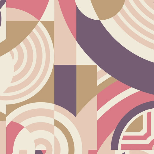 PREORDER ITEM EXPECTED IN JANUARY 2026: American Bold Organic by Frank Lloyd Wright Collection Pink Purple    228681X Cotton Woven Fabric