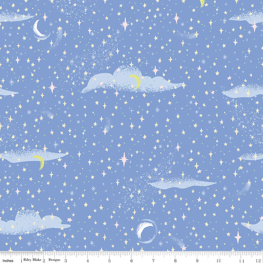 Forever Neverland by Jill Howarth Pixie Dust Periwinkle C15905-PERIWINKLE Cotton Woven Fabric