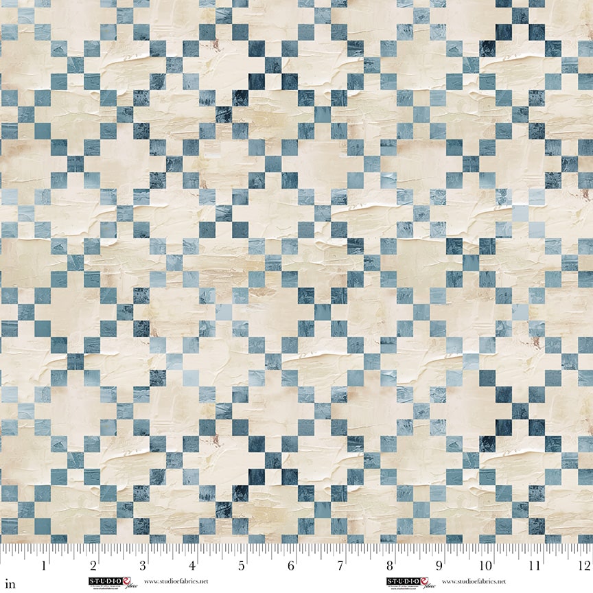PREORDER ITEM EXPECTED IN JANUARY 2026: Behind Blue Eyes Digital by Funny Girl Plaster 9 Patch Cream    8653-14 Cotton Woven Fabric
