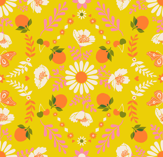PREORDER ITEM - EXPECTED SEPTEMBER: Juicy by Melody Miller of Ruby Star Society Poppy Garden Golden Hour    RS0085.12 Cotton Woven Fabric