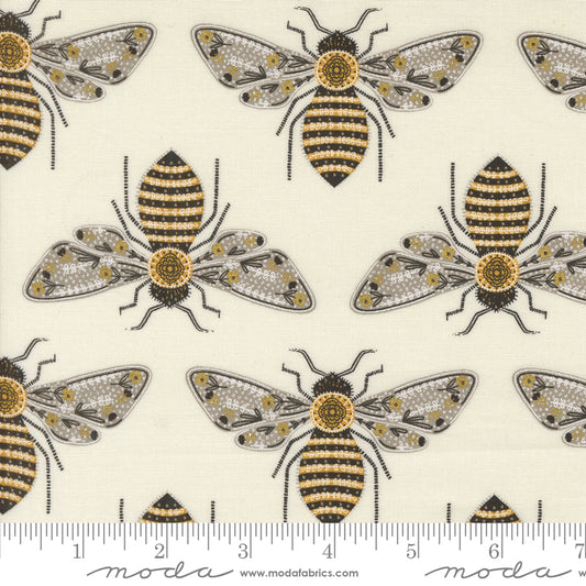 PREORDER ITEM - EXPECTED MARCH 2025: Bee Garden by Gingiber Porcelain Metallic    48411.11M Cotton Woven Fabric