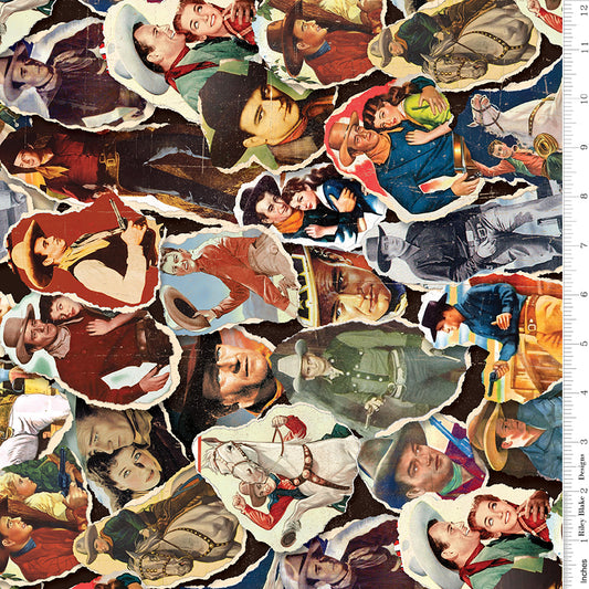 John Wayne American West by John Wayne Collection Poster Print Multi CD16627-MULTI Cotton Woven Fabric