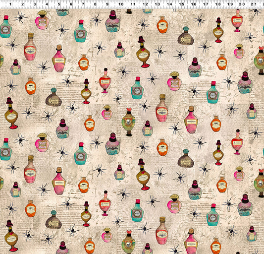 Faboolous Digital by Sue Zipkin Potions Khaki    Y4476.12 Cotton Woven Fabric
