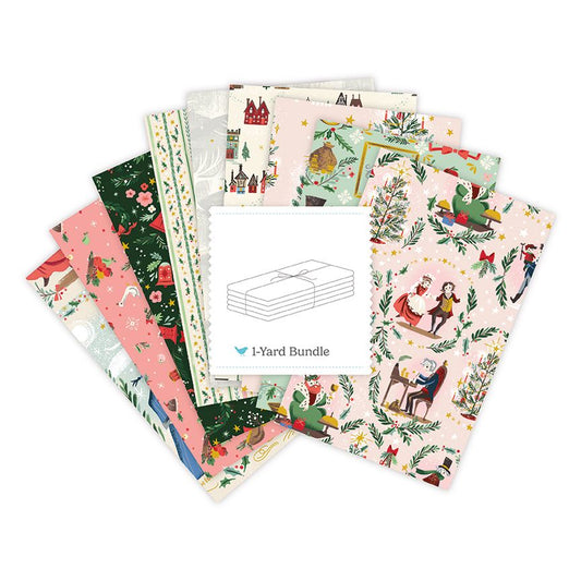 Preorder May 2027: Carol 1-Yd Bundle of 8 Prints + 1 Panel Ballerina -1YD-19050B-9 by Jill Howarth