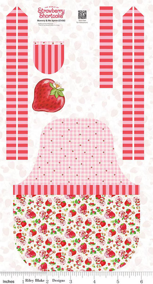 Preorder November 2026: The World of Strawberry Shortcake Child Apron Panel P18569-PANEL