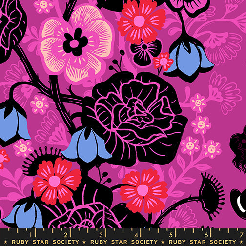 PREORDER ITEM - EXPECTED OCTOBER 2025: Hello Alice by Sarah Watts of Ruby Star Society Rabbit Hole Berry    RS2121.12 Cotton Woven Fabric