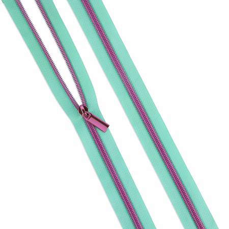 Tula Pink Purse Hardware Raindrop #5 Nylon Tula Pink Coil Zipper 3yds and 9 Pulls   ZBY5C126