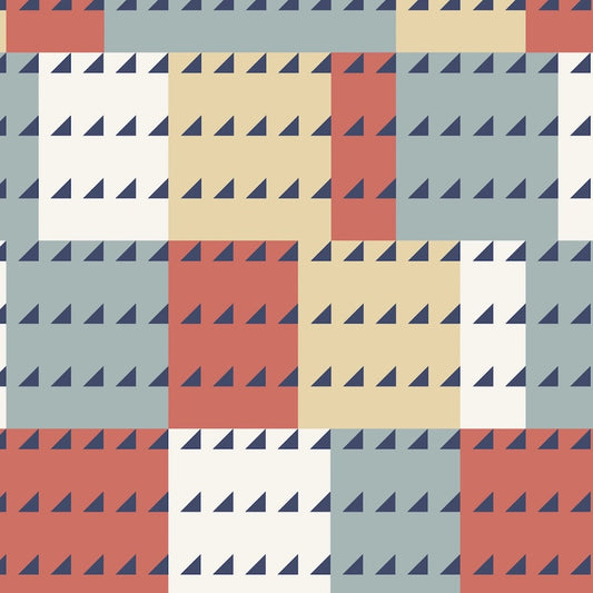 PREORDER ITEM EXPECTED IN JANUARY 2026: American Bold Organic by Frank Lloyd Wright Collection Red Navy    228685X Cotton Woven Fabric