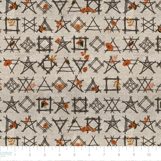 Wicked Garden by Pam Vale Ritual Charms Cream    49240301.01 Cotton Woven Fabric