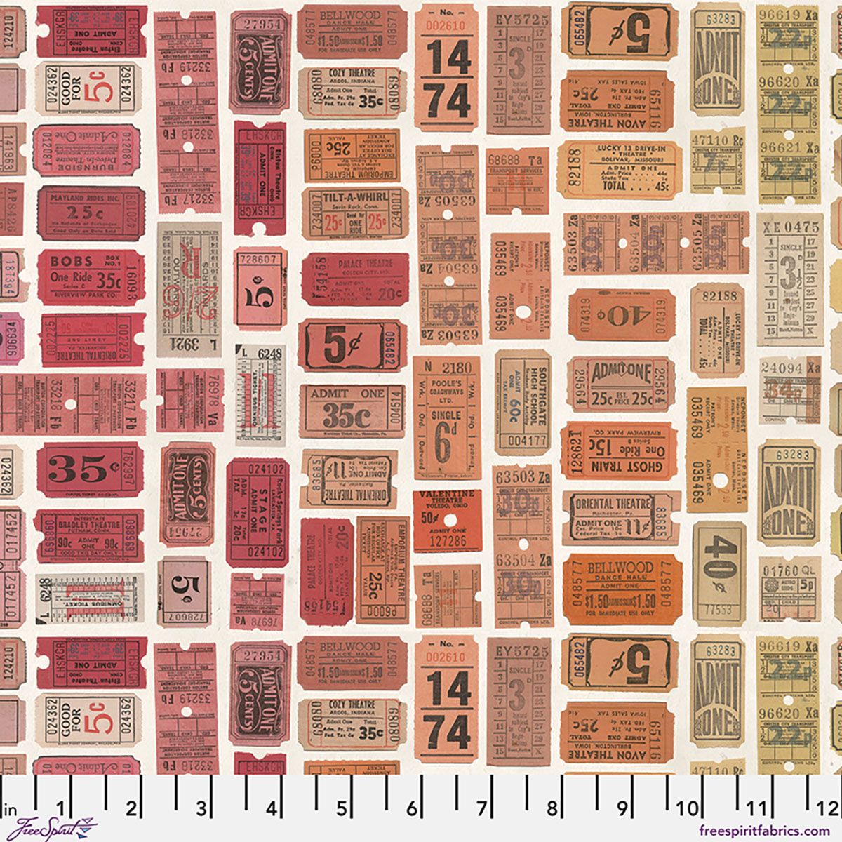 Preorder April 2026: Palette Canvas Cloth Multi Ticket Canvas CCTH018.MULTI by Tim Holtz