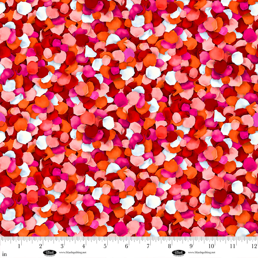 La Vie en Rose by Tango Twist Designs Rose Pedal Rose    4212-82 Cotton Woven Fabric