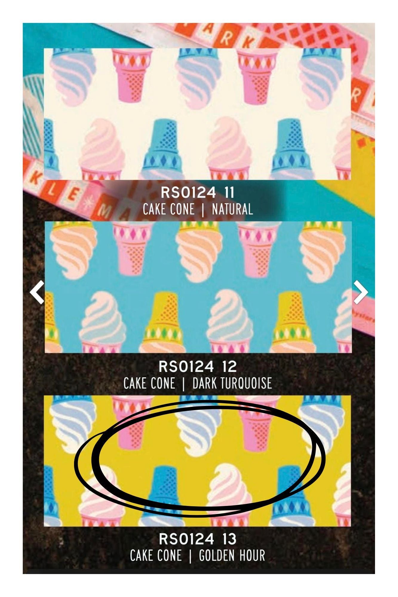 Preorder September 2026: Sparkle Mart 108" Wideback Novelty Ice Cream Vintage Retro Kitsch Golden Hour RS0124 13 by Melody Miller