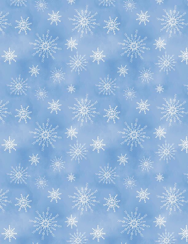 Preorder June 2026: Let It Snow-Man Snowflakes All Over Light Blue 27758-410 by Danielle Leone